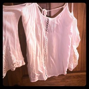 White lace Boutique off the shoulder top